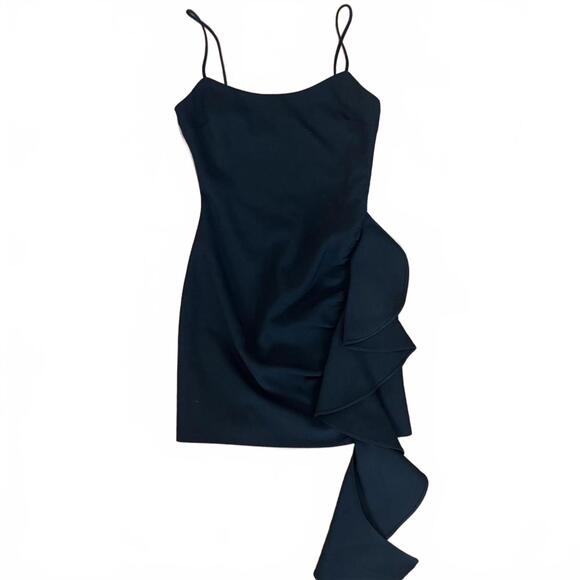 Likely Dresses & Skirts - Likely black mini dress with ruffle Sz 00